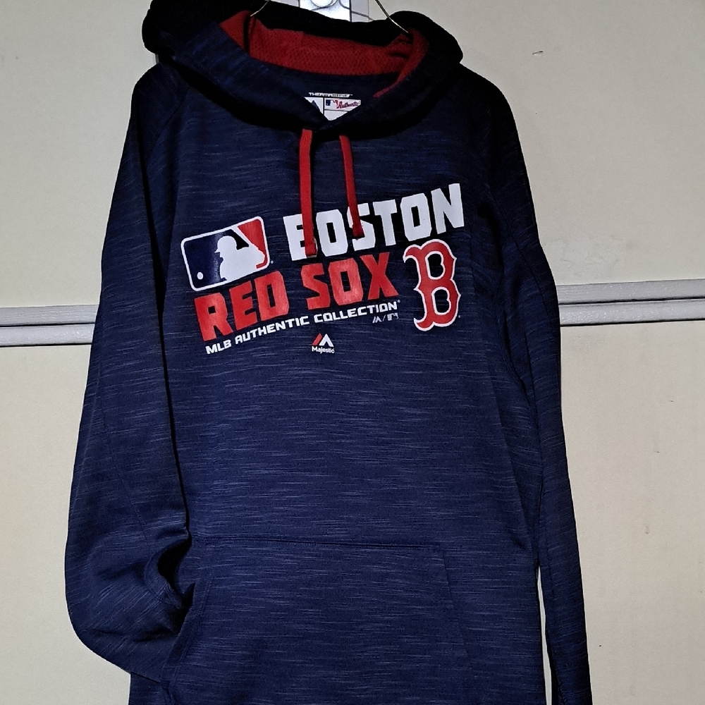 MLB Boston Red Sox Navy Hoodie with Red Accents